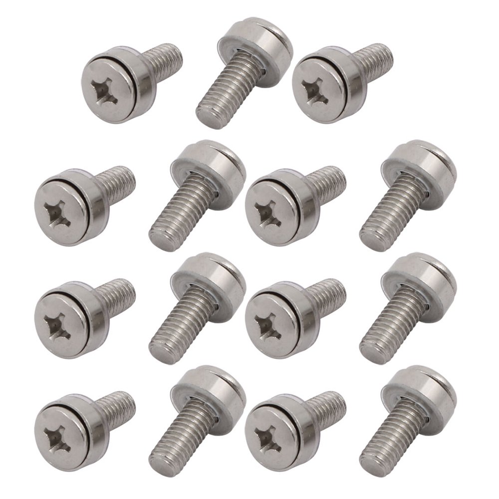 15pcs M6x20mm Carbon Steel Mounting Screws w Washer for Server Rack