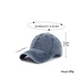 thumbnail image 2 of Baseball Cap Vintage Cotton Washable Adjustable Classic Hat - Navy Blue, 2 of 6