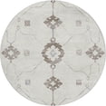 thumbnail image 2 of Addison Rugs Dream Shag Premium Machine Washable Transitional Open Field, Ornate Taupe Round Rug, 8' x 8', 2 of 8