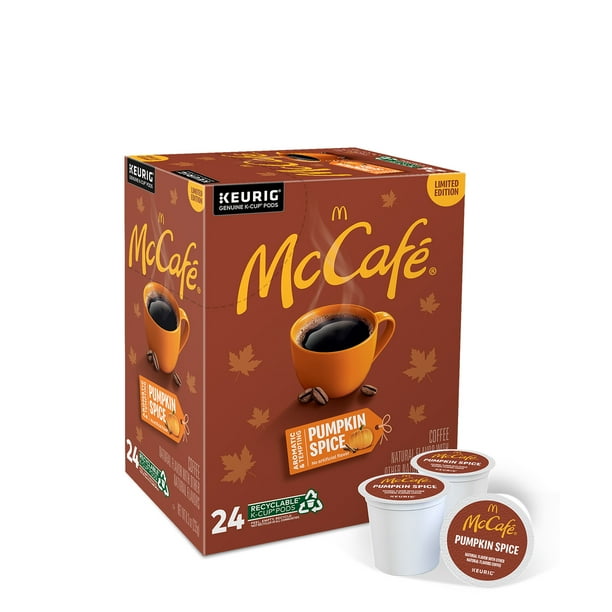 McCafe Pumpkin Spice Flavored KCup Coffee Pods, Light Roast, 24 Count