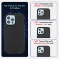 thumbnail image 2 of Compatible for iPhone 13 Pro Max Case/iPhone 12 Pro Max Case, HeavyDuty 3-Layer Rugged Military Grade Full Body Drop Protection Shockproof Case 6.7 inches-Black, 2 of 7