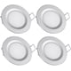 thumbnail image 1 of Luces empotradas DE TECHO LED LzGUNGY DE 12 V y 4 LED para autocaravanas y barcos 3 W 3200 K regulables DE aluminio, 1 of 5
