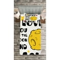 thumbnail image 3 of Ambesonne I Love You Quilted Bedspread Set 2 Pcs, Romance on the Moon, Twin Size, Yellow Black Red, 3 of 3