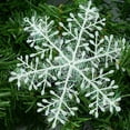 thumbnail image 5 of 30PCS Christmas Hanging Snowflake Plastic Decoration Pendant ,Make A Frozen Atmosphere, Wall & Window,Hang From Different Lengths For A More Dramatic Effect,White (No String Included )/15CM, 5 of 6