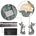 thumbnail image 7 of TERESA'S COLLECTIONS Garden Fairy Large Bronze Garden Sculptures & Statues Resin with Solar Outdoor Light, 11", 7 of 7
