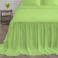 thumbnail image 6 of DNG Creations 4-Piece Long Ruffle Sheet Set 8-Inch Deep Pocket (Solid Sage - Twin), 6 of 7