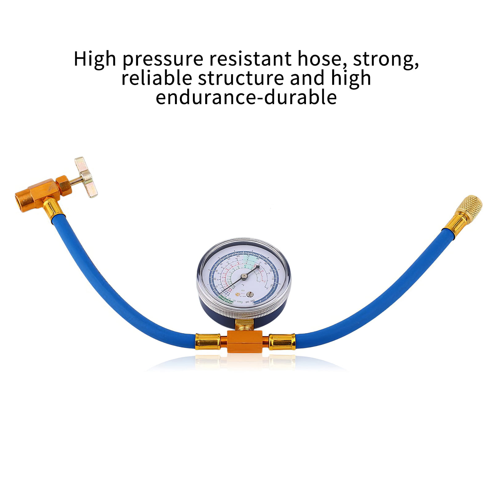 Details about   Refrigerant Charging Hose With Pressure Gauge & Hook R134A R12 R22 FREE SHIPPING 