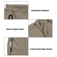 thumbnail image 5 of Little Donkey Andy Fleece Lined Softshell Pants for Men Winter Snow Ski Pants Lightweight Water Repellent Casual Cargo Outdoor Joggers Hiking Golf Climbing Trousers, Khaki Heather, Small, 5 of 7