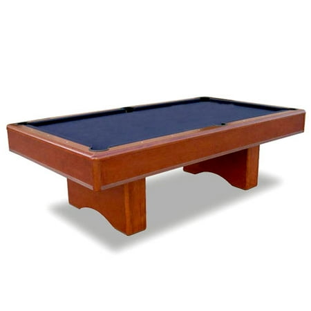 Minnesota Fats 7.5' Billiard Table, Black with Mahogany Rail and Blue Cloth