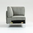 thumbnail image 4 of Modular Sectional Sofa Corner & Middle Seat Modules, Reconfigurable Gray Fabric Couch for Living Rooms - Durable Design with Easy Rearrangement, 4 of 8
