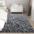 thumbnail image 2 of Janvonne Fluffy Area Rug for Living Room Bedroom, Modern Shaggy Carpets Fuzzy Rug for Teens Dorm Bedside Home Decor Aesthetic, Heavy Duty Non Slip, 4x6, Zebra Print, 2 of 8