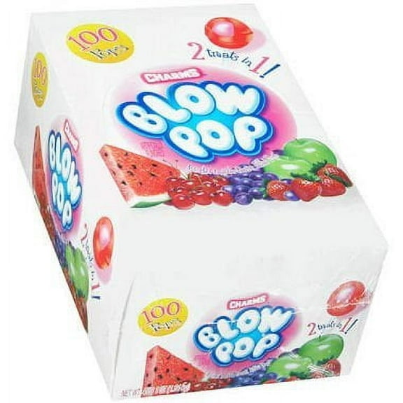 Charms Blow Pop Assorted - 100 Count 6 Pack