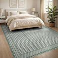 thumbnail image 3 of ODIKA 8'x10' Washable Area Rug Durable, Non-Slip Mint Sage Checked Gingham Grid Checkered Geometric Farmhouse for Living Room, Under Sectional, Family, 3 of 7