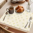 thumbnail image 3 of Yellow Spring Floral Placemats Set of 2 Elegant Pastoral Flowers Modern Art Place Mats Indoor Wipeable Table Mats Washable Cloth Dining Table Placemats for Kitchen Holiday Party Home Decor 13x19 Inch, 3 of 9