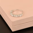 thumbnail image 3 of 0.80 Ctw Round Shape Moissanite 925 Sterling Silver Half Eternity Women Stackable Ring, 3 of 5