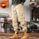 thumbnail image 3 of Pantalones negros de otoño para hombre, pantalones cargo para hombre, multibolsillos, ropa de trabajo de color caqui, multibolsillos, ropa holgada barata más barata Y2k, 3 of 5