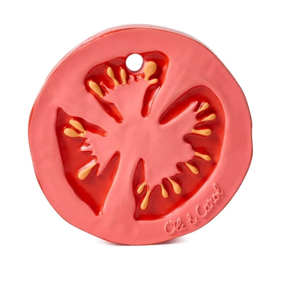 Juguete de baño y mordedor para bebés Oli & Carol Renato the Tomato
