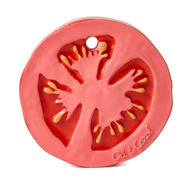 Juguete de baño y mordedor para bebés Oli & Carol Renato the Tomato