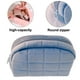 thumbnail image 3 of Bolso cosmético del bolso del maquillaje de la felpa para las mujeres, bolso grande del artículo de tocador del viaje del color sólido de la cremallera, 3 of 6