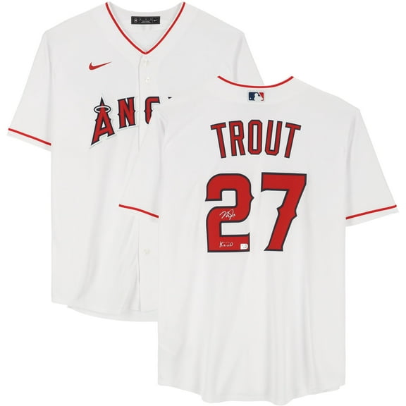 Mike Trout Los Angeles Angels Autographed White Replica Jersey with "KIIIIID" Inscription - Fanatics Authentic Certified
