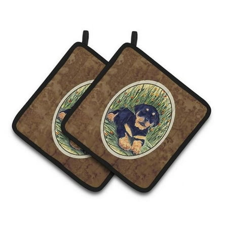 

Rottweiler Pair of Pot Holders 7.5 x 3 x 7.5 in.