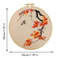 thumbnail image 5 of Clearance Office&Craft&Stationery under $5,Embroidery Starters Kit For Beginners With Embroidery Cloth Embroidery Hoop Threads And 3 Needles Beautiful Bird And Tree, 5 of 5