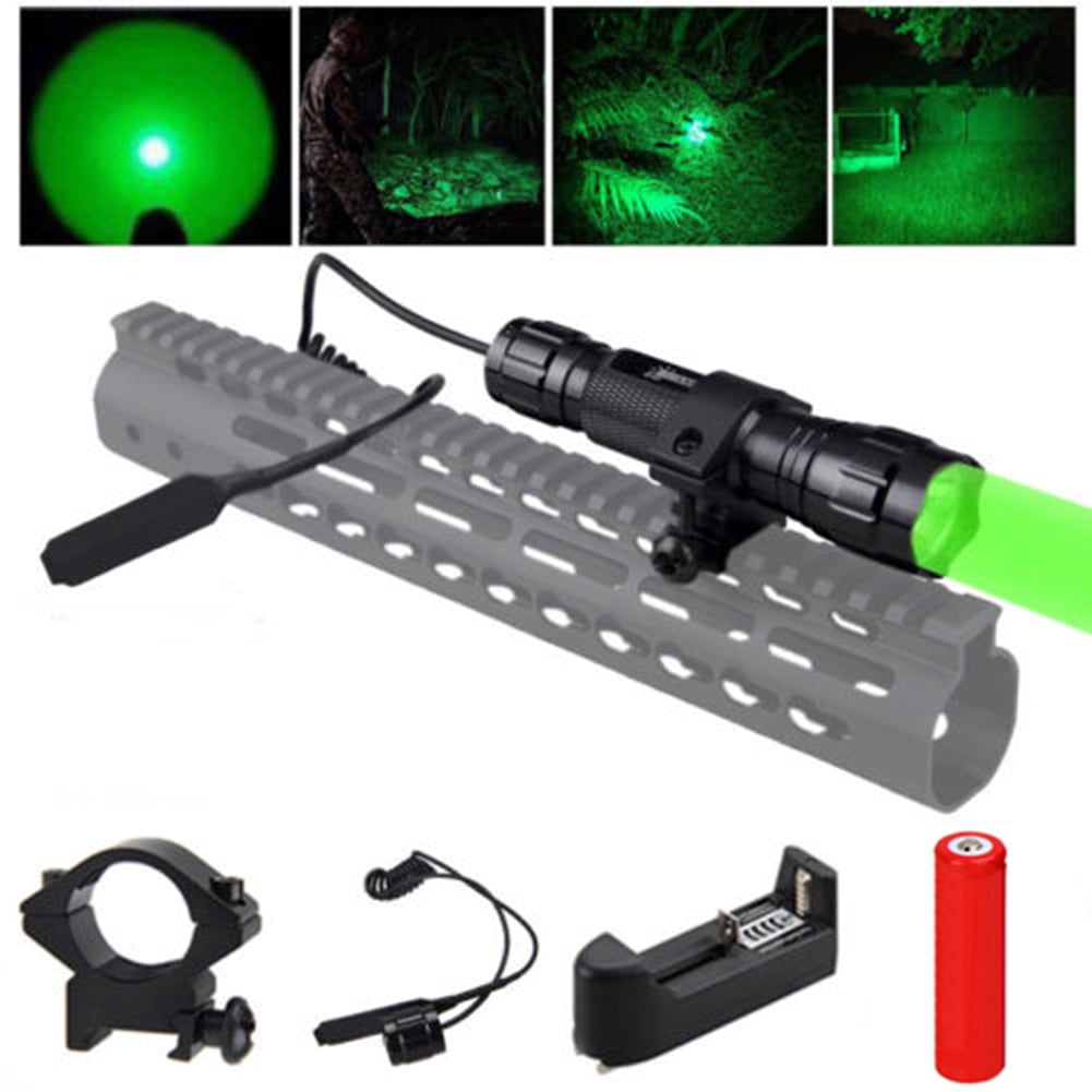 Sioweci 501B Outdoor Tactical Red/Green/White Light Bright LED Hunting Flashlight Torch