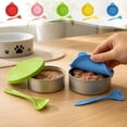 thumbnail image 7 of Dog Food Cans Lids,3-In-1 Silicone Cat Food Can Cover with Feeding Spoon for Dog Cat Food Storage | Dishwasher Safe Leak-proof Round Can Lids | Universal Size,Red, 7 of 7