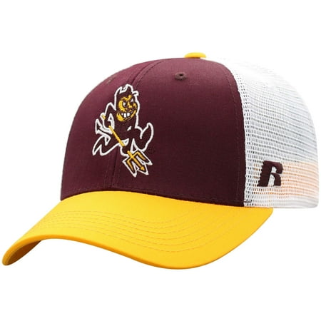 Arizona State Sun Devils Grilling - Men's Russell Maroon/White Arizona State Sun Devils Steadfast Snapback Adjustable Hat - OSFA