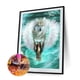 thumbnail image 2 of Pintura de diamante 5D DIY Taladro redondo completo Ángel y lobo Imagen de Hugtrwg Para estrenar, 2 of 9