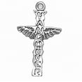 thumbnail image 1 of Sterling Silver 16" Unisex 1.5mm Box Chain Vancouver Cross Totem Pole Pendant Necklace, 1 of 2