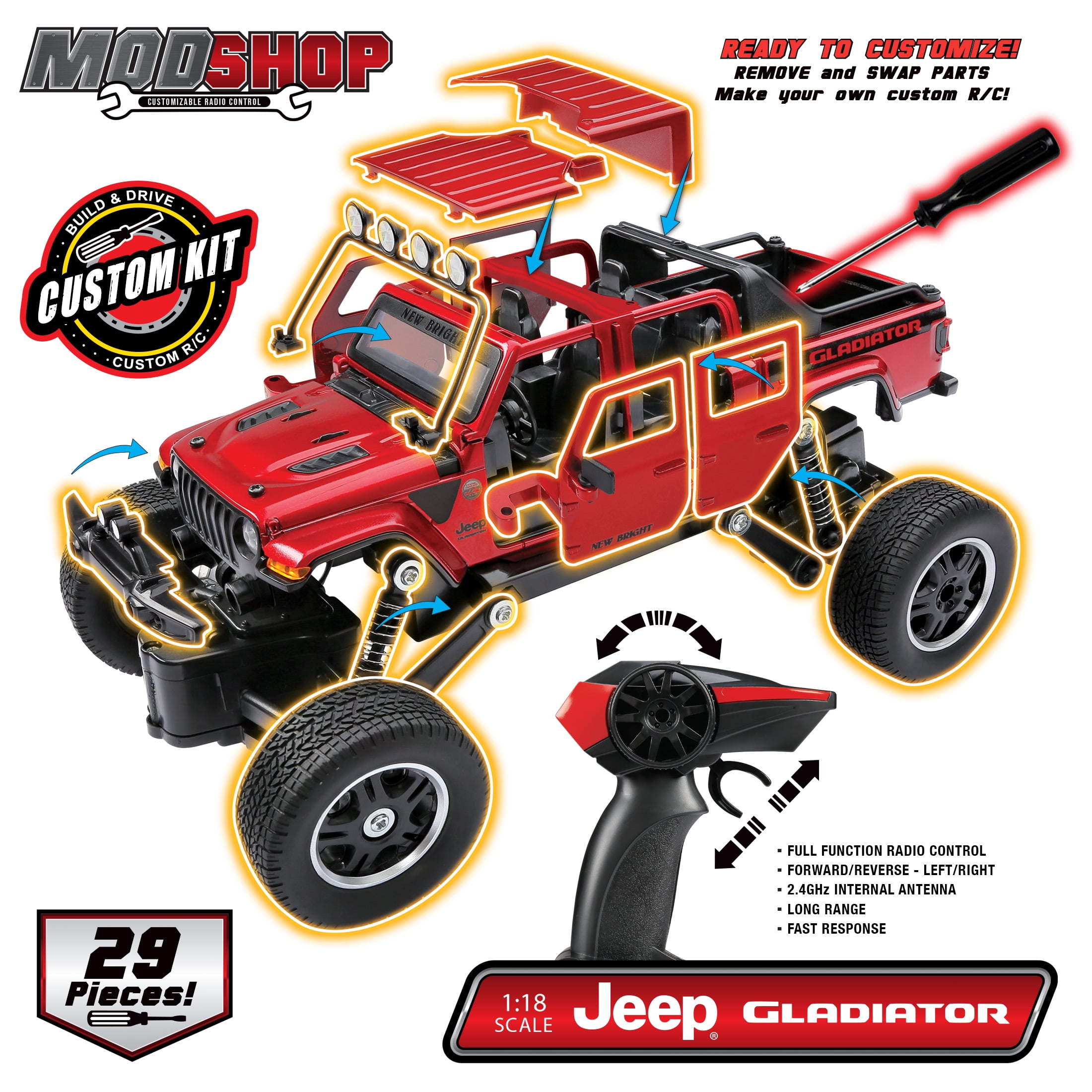 New Bright 1:18 Jeep Gladiator Mod Shop RC Truck Nigeria Ubuy