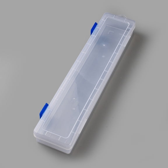 3Pcs Translucent Plastic Paint Brush Holders Stackable Case Organizers Drawing Tools Storage Box Long Watercolor Pen Pencil Container