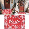thumbnail image 2 of Interior Welcome Mat for Living Room and Entryway | Velvet Carpet with Non- Backing Snowflake Letter Print Versatile Door for Beach Camper RV Front Door Bathroom and Hall, 2 of 7