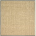 thumbnail image 2 of SAFAVIEH Natural Fiber Arbor Bordered Area Rug, Natural/Olive, 4' x 4' Square - Coastal Design, Natural & Olive, Seagrass, Ideal for Entryway, Kitchen, Living Room, Office, 2 of 11
