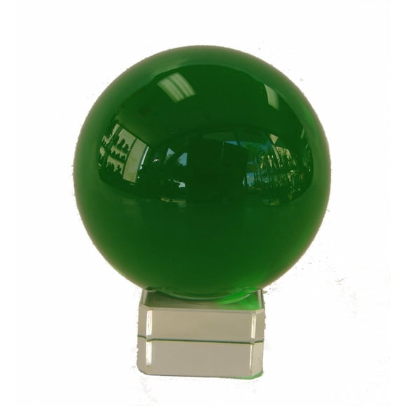 Esfera de Cristal Feng Shui Import Verde con Soporte 6 cm