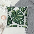 thumbnail image 2 of COMIO Throw Pillow Covers Home Decor Loop Tropical Green Leave Floor Pillow Cover for Couch Cushion Cover Pillow Case Plant Monstera Leaf White, 2 of 5