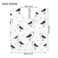 thumbnail image 3 of Toilet Rug U-Shaped Bathroom Rugs Non-Slip Soft Plush Machine Washable Contour Bath Mat Line Seagull Bird 24x20, 3 of 9