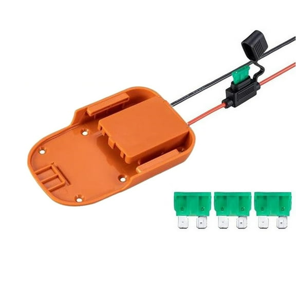 1Set Battery Adapter With Fuse Switch For Ridgid For Aeg 18V Battery Dock Power Connector 14Aw Wires Adapter Tools Spare Parts