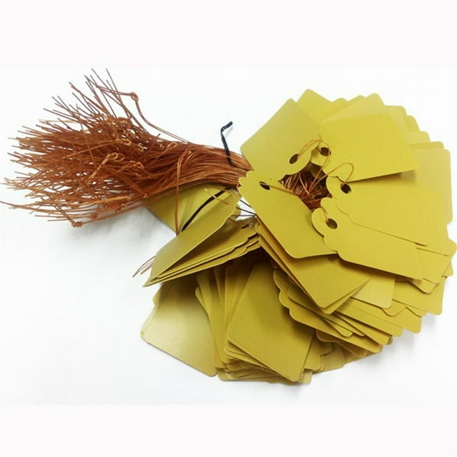 Openpig Plant Hanging Tags 100 PCS Tags with String Reusable Plant Labels Tags Plant Markers Plastic Garden Signs Garden Markers for Plants Outdoor Garden