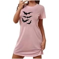 thumbnail image 3 of Wensltd Womens Nightgown Soft Short Sleeve Halloween Pajamas Women Cute Print Nightdress, 3 of 3