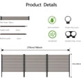 thumbnail image 3 of Royalbelle 48x 106 Inch 3-Panel Metal Privacy Fence Panels, No-Dig, Brown, 3 of 7