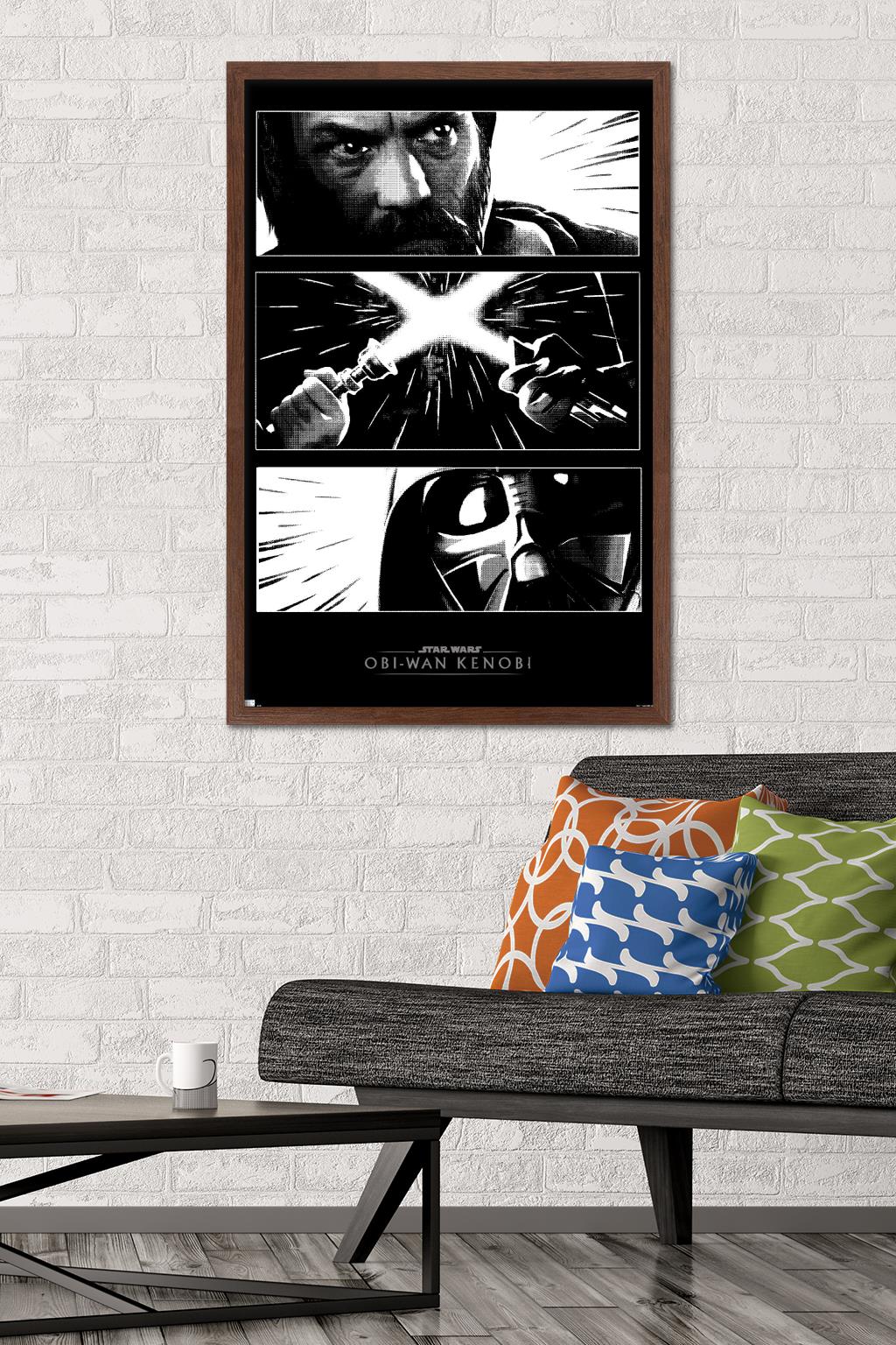 Star Wars: Obi-Wan Kenobi - Panels Wall Poster, 22.375" x 34" Framed