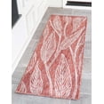 thumbnail image 1 of Unique Loom Botanical Collection Tapis de Course Flatweave Intérieur et Extérieur, 2 x 6 Pieds, Rouge Rouille/gris, 1 of 1