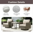 thumbnail image 2 of PARKWELL 7 Piece Outdoor Patio Furniture Set with Fire Pit Table,Rattan Sofa Swivel Glider Conversation Seating Group with Cushions Beige, 2 of 10