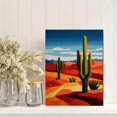 thumbnail image 2 of Desert Landscape Embroidery Canvas Print, Wall Decor for Living Room Bedroom Office Southwestern Home, 2 of 8
