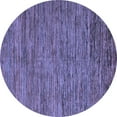 thumbnail image 1 of Ahgly Company Machine Washable Indoor Round Abstract Blue Modern Area Rugs, 6' Round, 1 of 4