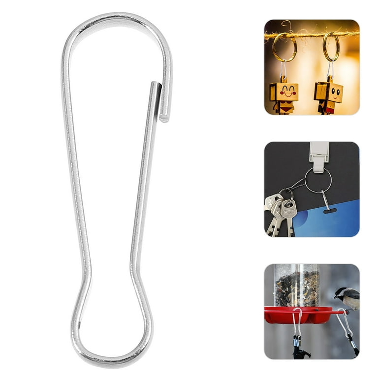 Ounona 100pcs Lamp Hanging Clip Hooks Multi-Purpose Spring Hanging Hook Buckle, Size: 4X1.5X0.3CM