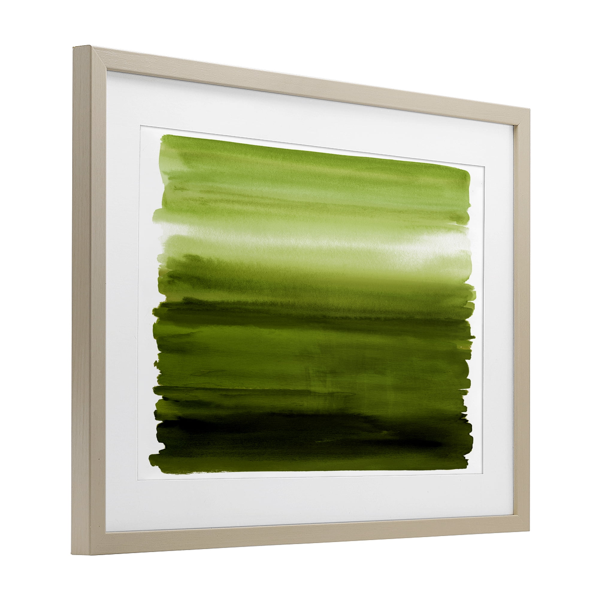 Stupell Industries Ombre Green Gradient Birch Framed Print Under Glass, design by Allie Corbin