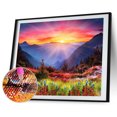 thumbnail image 1 of Cuadros Decorativos 5D diamante pintura amanecer colina completo redondo taladro Rhinestone DIY pared arte DQrwqpou Nuevos Originales, 1 of 9
